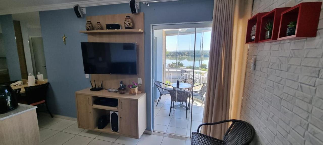 Enseada Nautico Apart Flat I Vista Para O Lago Corumba Калдас Новас Екстериор снимка